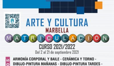 Matriculación en los cursos de Arte y Cultura 2021 - 2022