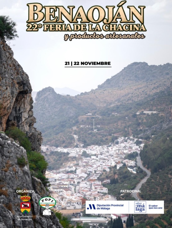 Cartel de la Feria de la Chacina Benaoján 2026, 21 y 22 de noviembre