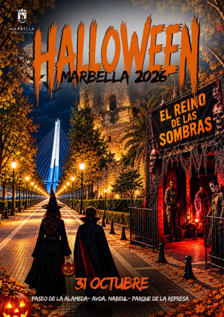 Cartel de Halloween Marbella 2026, El Reino de las Sombras